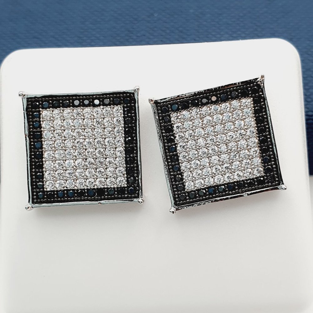 925 Sterling Silver Plated Cz Earrings, Evbrs677